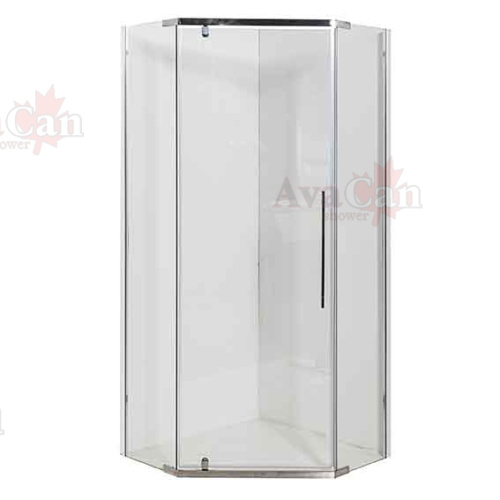 Душевой уголок AvaCan PC100 100х100 стекло прозрачное профиль хром глянцевый без поддона - фото 4