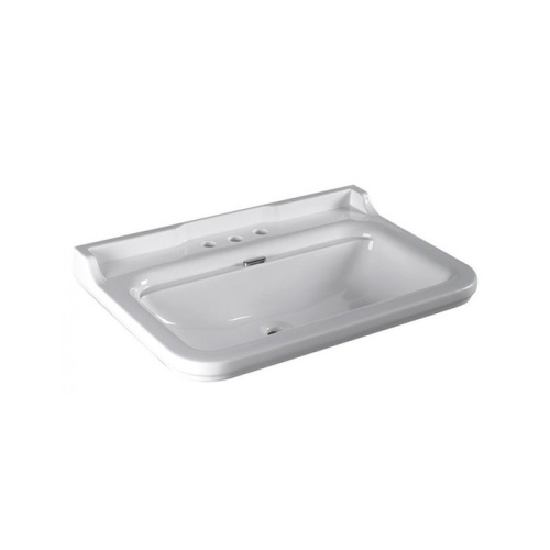 Раковина Kerasan Waldorf 80 см 4141K1bi/cr*3 подвесная цвет белый/хром
