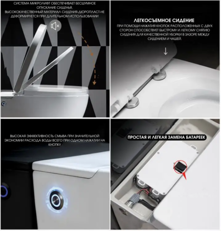 Унитаз подвесной Cerutti SPA CT10590 белый с сиденьем микролифт безободковый импульсный смыв