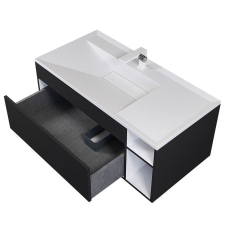 Тумба под раковину Uperwood Lotus 39340205464 100х50 подвесная цвет черный