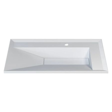 Раковина из искусственного камня Uperwood Lotus 35490000000 80х50 полувстраиваемая цвет белый