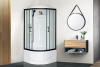 Душевая кабина Royal Bath BK RB90BK1-M-BL Practic 90х90 четверть круга с крышей ориентация универсальная