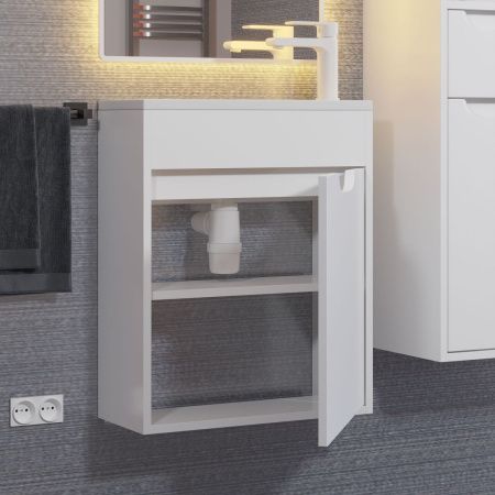 Тумба под раковину Uperwood Modul 2930205358 50х20 подвесная цвет белый