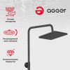 Душевая стойка Agger Brilliant A0394444 настенная цвет черный