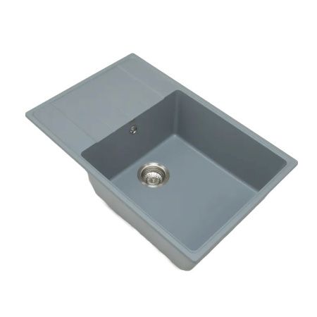 Кухонная мойка Grandex Aqua 600212 75х50 цвет серый поверхность матовая