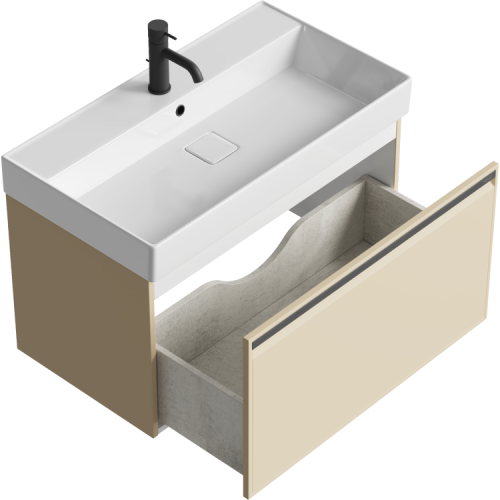 Тумба под раковину Aqwella Y PUR0108KS 79х46х44 подвесная - фото 2