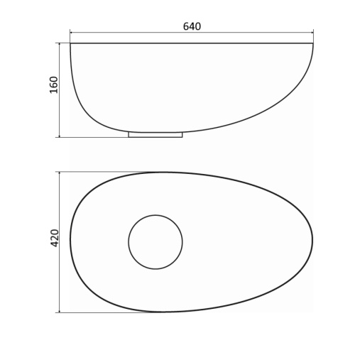 Раковина из искусственного камня MonteBianco Tuscany 620 12002 45х45 накладная цвет белый матовый без отверстий под смеситель - фото 5
