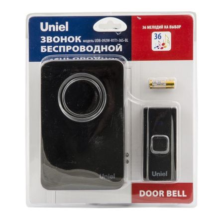 Звонок электронный (UL-00006437) Uniel UDB-092W-R1T1-36S-BL
