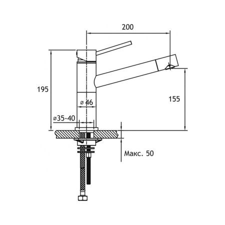 Смеситель для кухни Timo Saona 2303Fanthracite на мойку темно-серый
