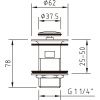 Донный клапан Clever ORION 96254 хром