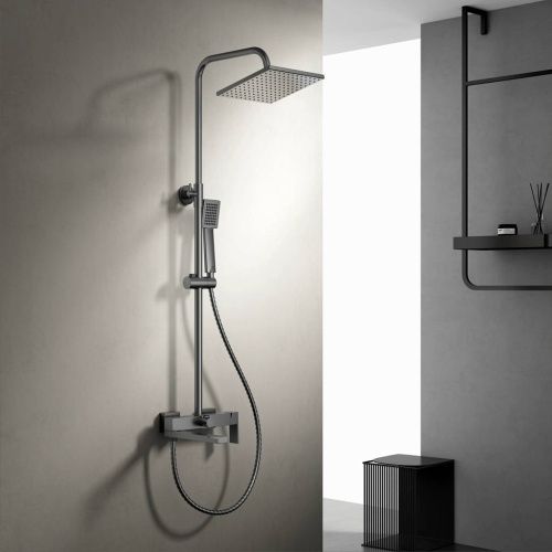 Душевая стойка BELZ B613 B24613-3 настенная цвет сталь - фото 3