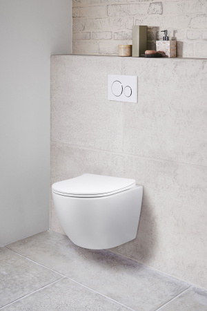 Унитаз подвесной Vincea Globo VT1-14S белый с сиденьем микролифт безободковый душевой смыв