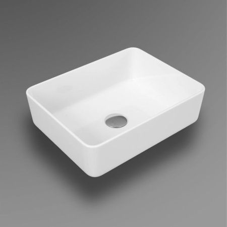 Раковина из сантехнического фарфора Bond Cube S54-480 50х40 накладная цвет белый без отверстий под смеситель