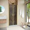 Душевая дверь Vegas-Glass E2P NOVO E2P NOVO 90 03 07 90х190 стекло тонированное профиль золото