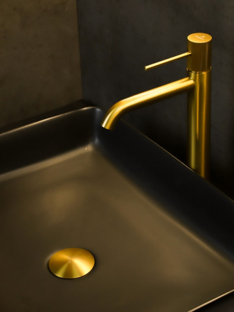 Смеситель для раковины AltroBagno Bilancia AltroBagnoBilancia010227BG на столешницу золото матовое