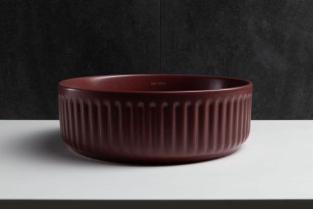 Раковина керамическая Allen Brau Fantasy 4.11032.BD 40х40 накладная цвет красный без отверстий под смеситель