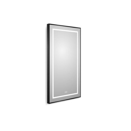 Зеркало с подсветкой и антизапотеванием BelBagno Kraft SPC-KRAFT-500-900-LED-TCH-WARM-NERO 50х90 подвесное