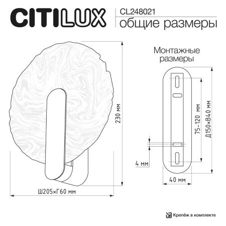 Светильник настенный Citilux Jazzy (Джаззы) CL248021