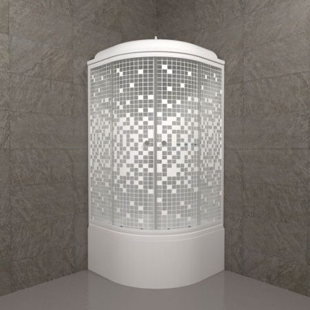 Душевая кабина Тритон Мозаика Щ0000061834 90х90 четверть круга с крышей ориентация универсальная