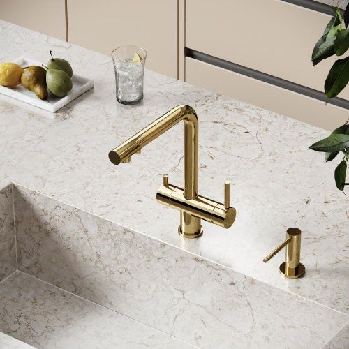 Смеситель для кухни Sancos Foster SC4014ZG на мойку золото - фото 3