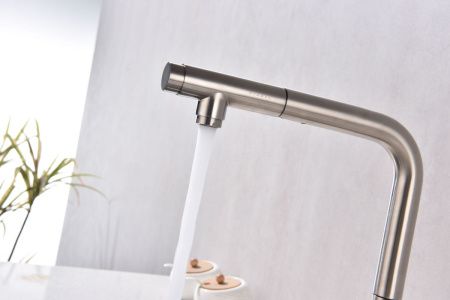 Смеситель для кухни Paulmark VIPER Vi213105-BS на мойку никель