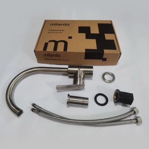 Смеситель для кухни Milardo Meal M01BNJ0M05 на мойку сатин - фото 4