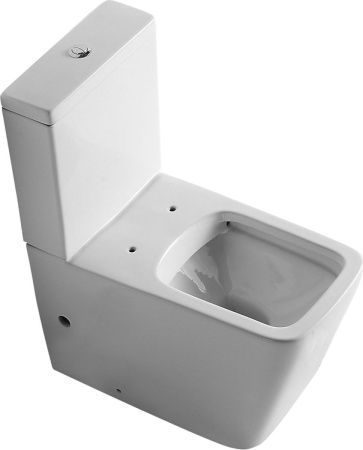 Чаша унитаза напольная Logan 00261952 цвет белый с сиденьем микролифт без бачка безободковая каскадный смыв