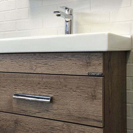 Тумба с раковиной Comforty Никосия 00-00008852CF 60х40 напольная цвет коричневый