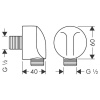 Шланговое подсоединение Hansgrohe FixFit 27454340