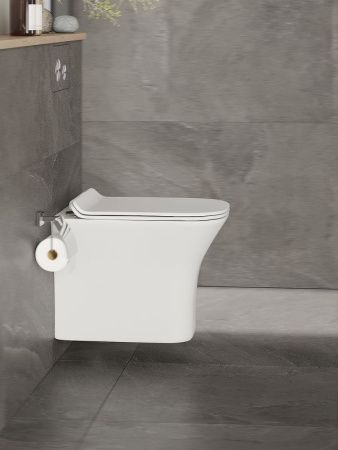 Унитаз подвесной Orange C02-100w белый с сиденьем микролифт каскадный смыв