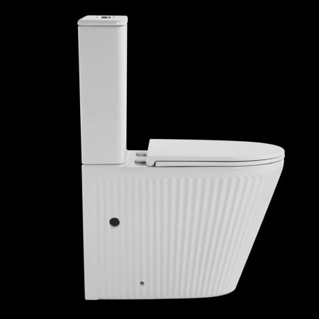 Унитаз напольный с бачком CeramaLux TR2179 белый с сиденьем микролифт смыв торнадо