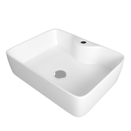 Раковина из сантехнического фарфора Teymi Helmi T50310 48х37 накладная цвет белый 1 отверстие под смеситель