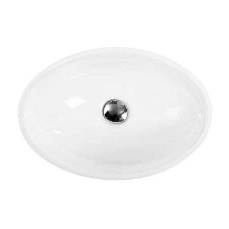 Раковина из сантехнического фаянса BelBagno BB1085 50х30 накладная цвет белый без отверстий под смеситель