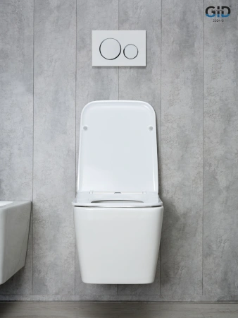 Унитаз подвесной Gid Cuadrado 61109Y белый с сиденьем микролифт безободковый