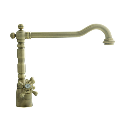 Смеситель для кухни Clever WITH2 ANTIGONA 61773 на раковину бронза - фото 3