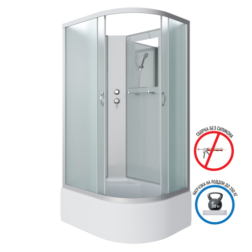 Душевая кабина Niagara Classic 23101424LBK 120х80 асимметричная без крыши - фото 2
