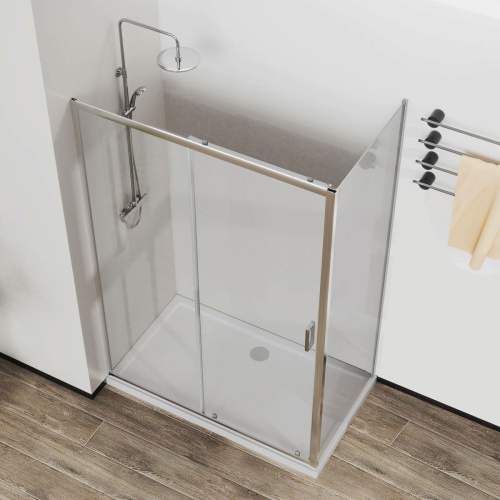 Душевой уголок Vincea City VSR-5CT9011CL 110х90 стекло прозрачное профиль хром глянцевый - фото 5