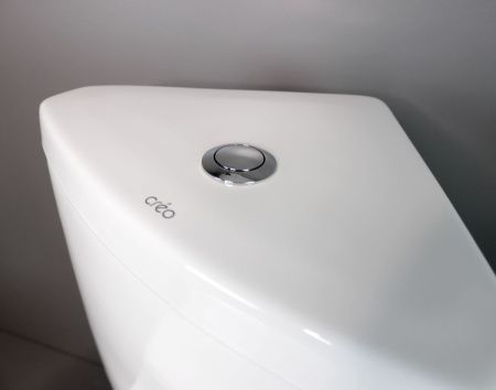 Унитаз напольный с бачком Creo Сeramique PROJECT COMBO-PR1003C белый с сиденьем с микролифт душевой смыв