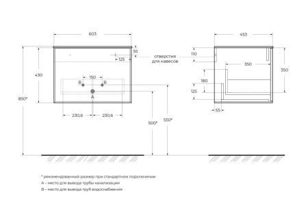 Тумба под раковину Cezares PORTOFINO 55924 60х50