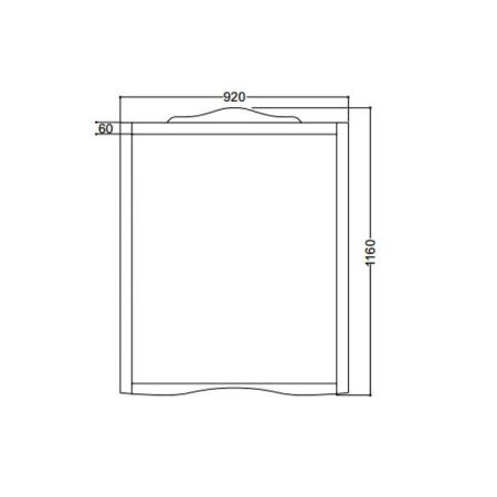 Зеркало Kerasan Retro 734540 90х120