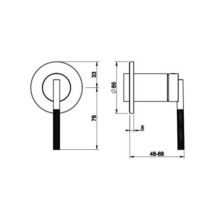 Смеситель для душа Gessi Ingranaggio 63609#031 встраиваемый в стену хром