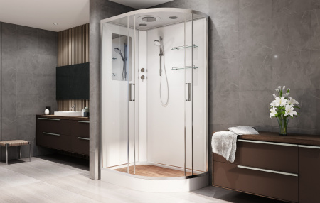 Душевая кабина AvaCan A102L 120х80 асимметричная с крышей ориентация левая