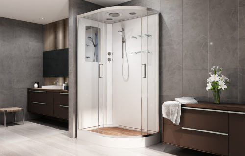 Душевая кабина AvaCan A102L 120х80 асимметричная с крышей - фото 3