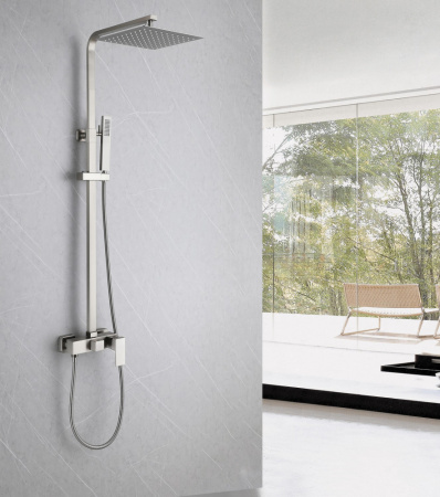 Душевая стойка ABBER AF8220SPL настенная цвет сатин