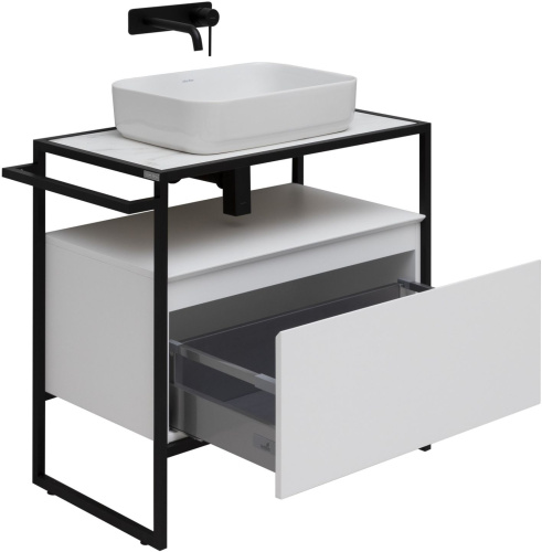 Тумба под раковину Allen Brau Priority 1.31002.WM 80х45х75 напольная цвет белый - фото 4