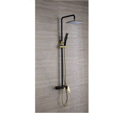 Душевая стойка Bronze de Luxe LT919B настенная цвет черный