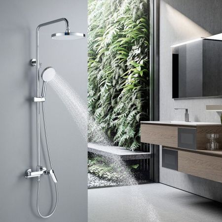 Душевая стойка Shevanik S4336 настенная цвет хром