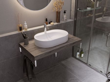 Раковина из искусственного камня Uperwood Luna 2911020344 60х40 накладная цвет белый