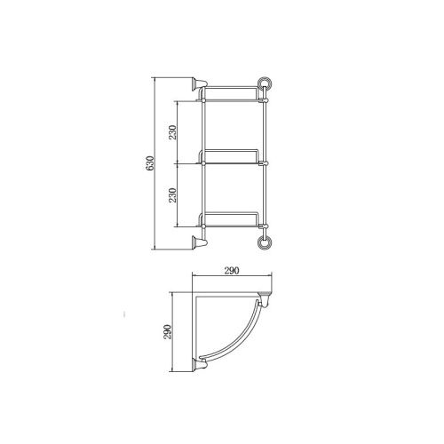 Полка в ванную комнату Fashun A1507-3 - фото 3