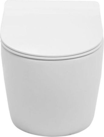 Чаша унитаза подвесная Aquanet Cetus CETUS-W цвет белый без сиденья безободковая каскадный смыв